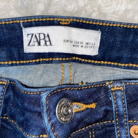 Zara Distressed Skinny Jeans Size 02 - Picture 4 of 4